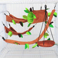 Double-layer Plush Cotton Hamster Hammock Round Swing for Small Animal