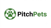 The PitchPets logo on a white background, featuring a green soccer ball with a paw print icon next to the brand name 'PitchPets' in black and green.